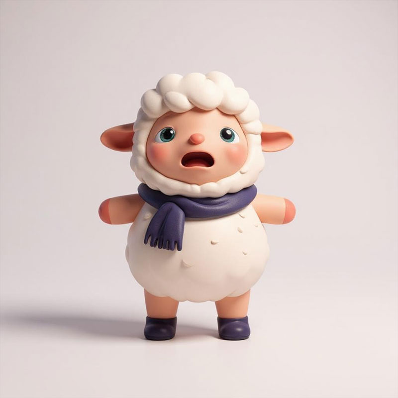 定制網(wǎng)紅玩具盲盒小羊公仔PVC玩偶文創(chuàng)潮玩擺件開模注塑工廠